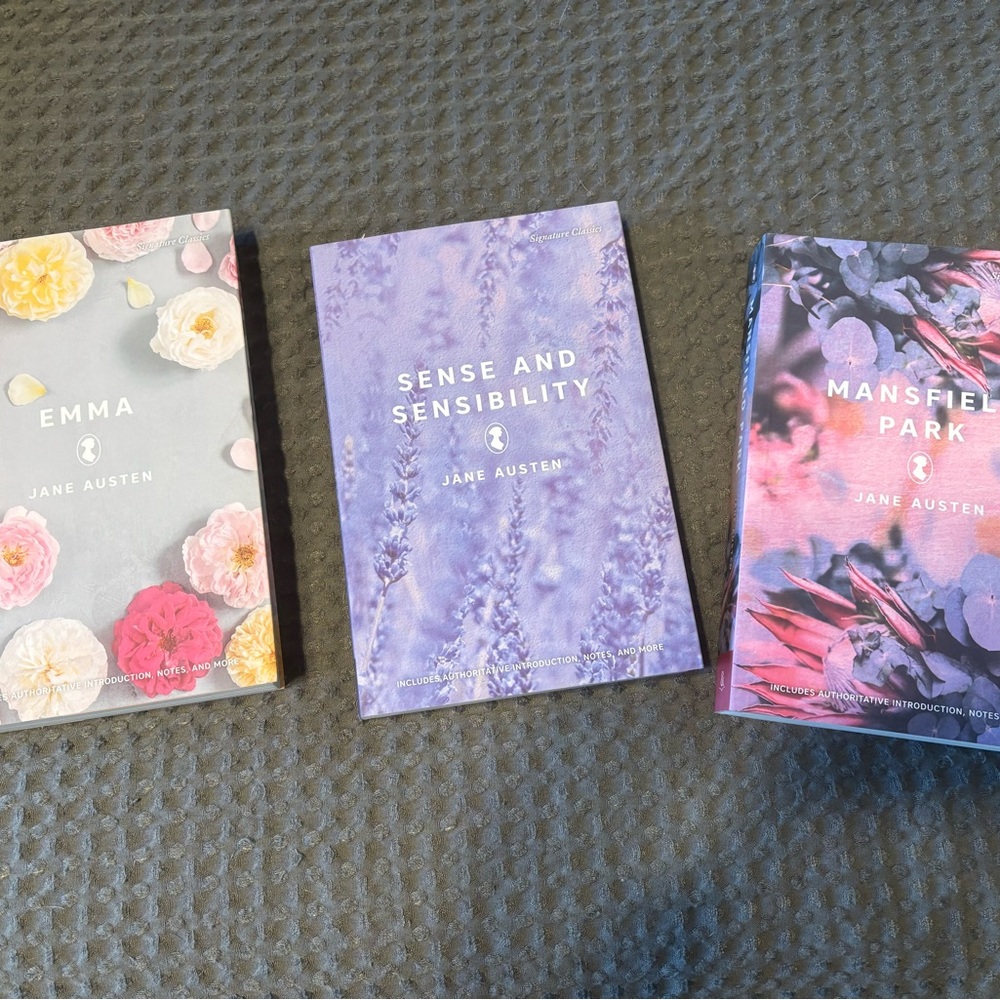 Jane Austen Book Set with Floral Covers